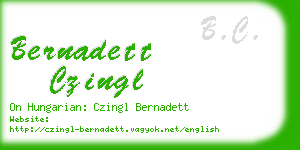 bernadett czingl business card